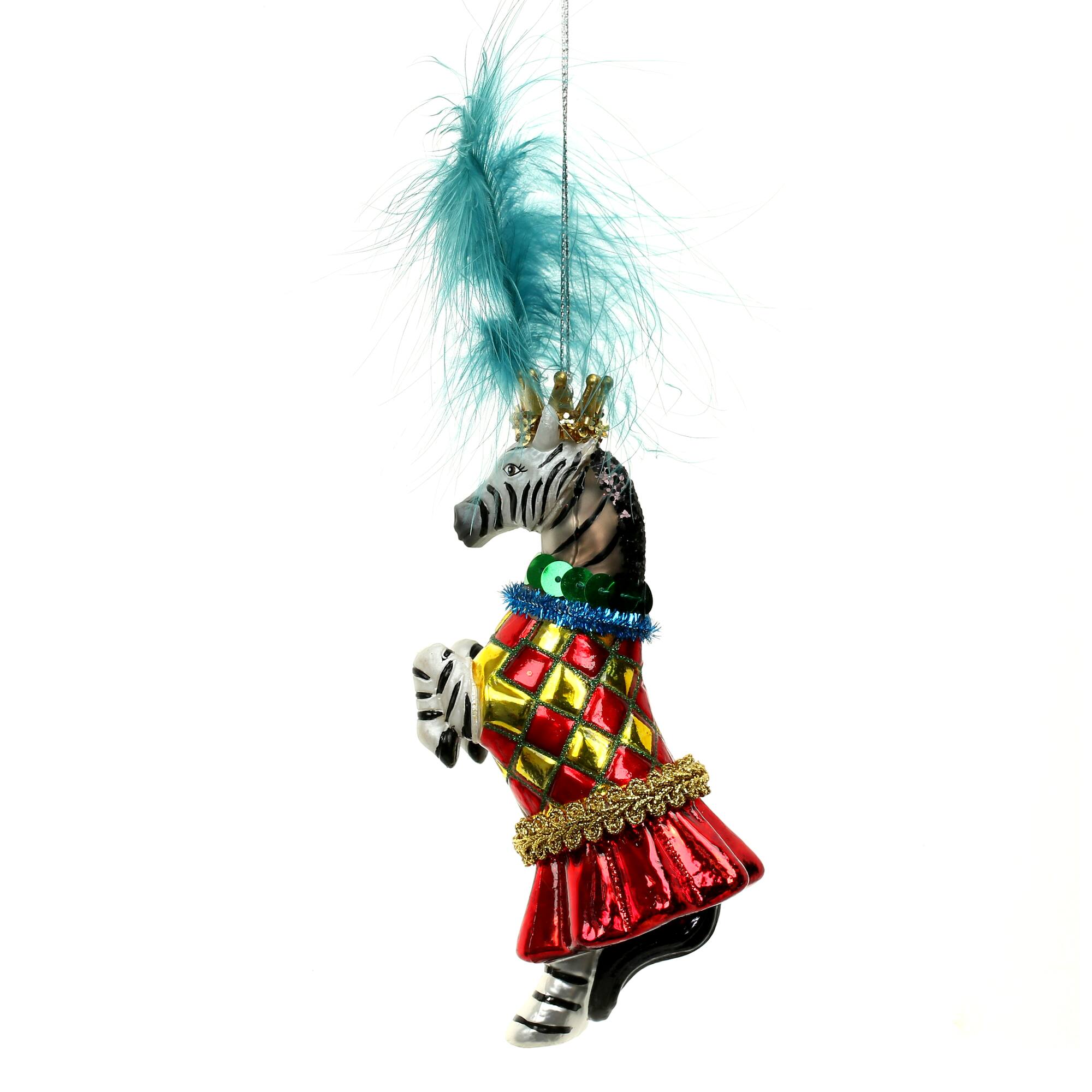 8" Zebra in Dress Glass Ornament by Ashland®
